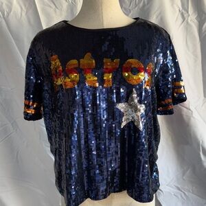 Astros the wild collective mlb sequin top
